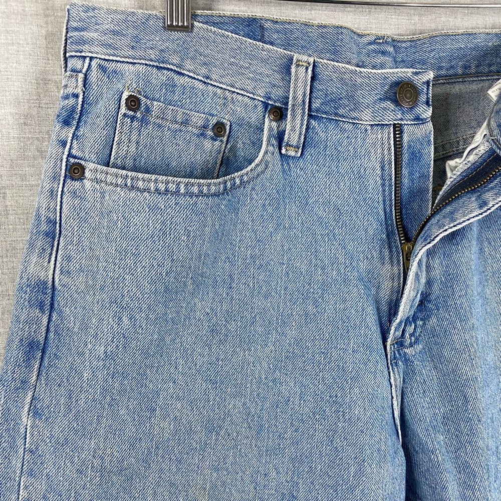 Wrangler Men's 10” Relaxed Fit 5 Pocket Denim Short Medium Wash Blue Size 32 - Picture 3 of 5